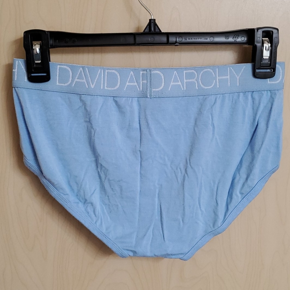 Light Blue David Archy Microfiber Brief w/Fly - Picture 3 of 3